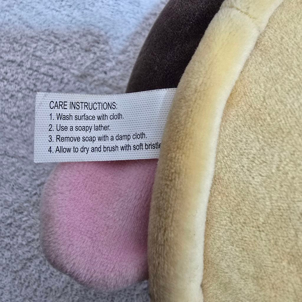 Baby Unbranded Stuffed Animal Pig in Toast One Size Pink Brown - Picture 7 of 8